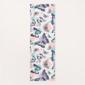 Kleurrijke retro vlinders patroon. yogamat (Voorkant)