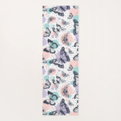 Kleurrijke retro vlinders patroon. yogamat (Achterkant)