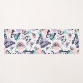 Kleurrijke retro vlinders patroon. yogamat (Voorkant (horizontaal))