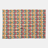 Kleurrijke Retro Vormen Keukenhanddoek (Horizontaal)