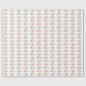 Kleurrijke Retro Vrede Vreugde & Liefde Kerstmis F Cadeaupapier (Vlak)