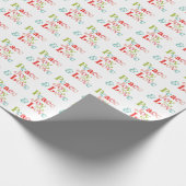 Kleurrijke Retro Vrede Vreugde & Liefde Kerstvakan Cadeaupapier (Hoek)