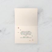 Kleurrijke Retro Vrolijk en Heldere Kerstvakantie Feestdagen Kaart (Binnen)