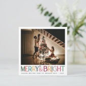 Kleurrijke retro vrolijke en heldere Schattigee st Feestdagenkaart (Staand voorkant)