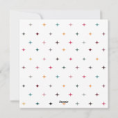 Kleurrijke retro vrolijke en heldere Schattigee st Feestdagenkaart (Achterkant)