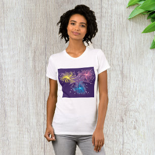 Kleurrijke Retro Vuurwerk Ontploffing T-shirt