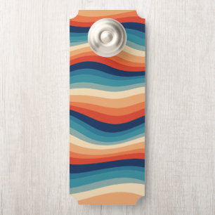 Kleurrijke Retro Waves  Deurhanger