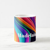 Kleurrijke Retro Waves Groovy Koffiemok (Center)