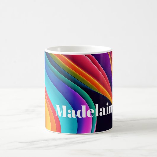 Kleurrijke Retro Waves Groovy Koffiemok (Center)