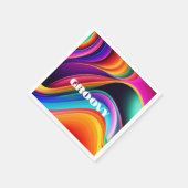 Kleurrijke Retro Waves Groovy Servet (Hoek)