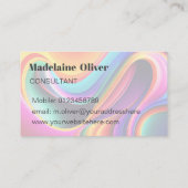 Kleurrijke Retro Waves Modern Visitekaartje (Achterkant)