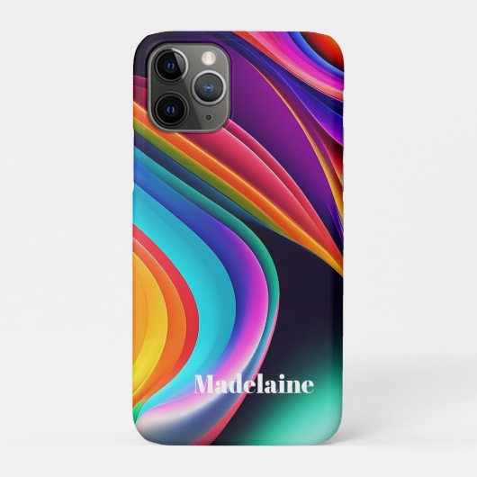 Kleurrijke Retro Waves Persoonlijk Case-Mate iPhone Case (Achterkant)