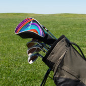 Kleurrijke Retro Waves Persoonlijk Golfheadcover (Insitu)