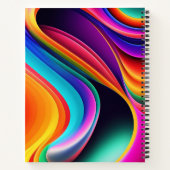 Kleurrijke Retro Waves Persoonlijk Notitieboek (Achterkant)