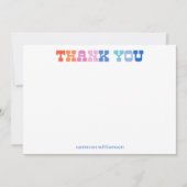 Kleurrijke Retro Westerse Typografie Persoonlijk  Bedankkaart (Voorkant)