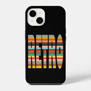 Kleurrijke Retro Woord Strepen iPhone 14 Hoesje