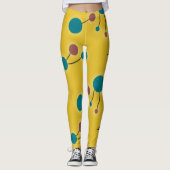 Kleurrijke retrocules grote moleculen universum ro leggings (Voorkant)