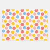 Kleurrijke retroesthetische glimlach inpakpapier vel (Voorkant 3)