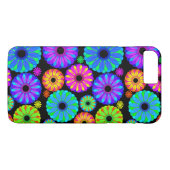 Kleurrijke retroflagpatronen op zwarte achtergrond Case-Mate iPhone case (Achterkant (Horizontaal))