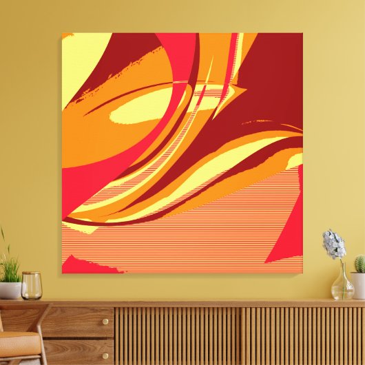 Kleurrijke retroflecterende Abstracte artikel 2 Canvas Afdruk (Insitu (Woonkamer))