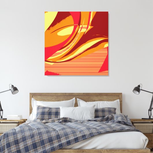 Kleurrijke retroflecterende Abstracte artikel 2 Canvas Afdruk (Insitu (Slaapkamer))