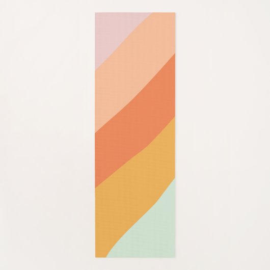 Kleurrijke retroflectorastel Geometrische strips Yogamat (Voorkant)