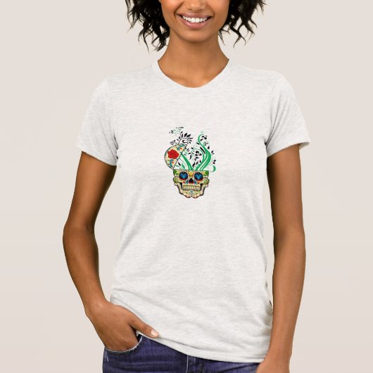 Kleurrijke retroflectorbloemen Rozen T-shirt (Voorkant)