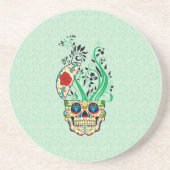 Kleurrijke retroflectorbloemen Rozen Zandsteen Onderzetter (Voorkant)