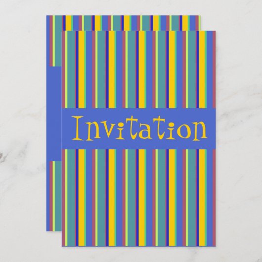 Kleurrijke retroflectoren begin jaren '60 - Uitnod Kaart (Voorkant / Achterkant)