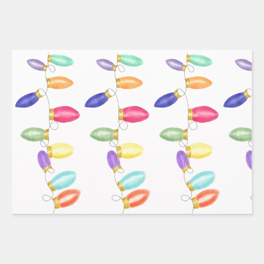 Kleurrijke retroflectorlampjes voor het verpakken  inpakpapier vel (Voorkant 3)