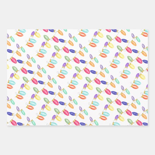 Kleurrijke retroflectorlampjes voor het verpakken  inpakpapier vel (Voorkant 2)