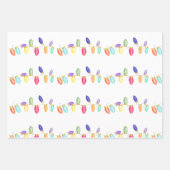 Kleurrijke retroflectorlampjes voor het verpakken  inpakpapier vel (Voorkant)