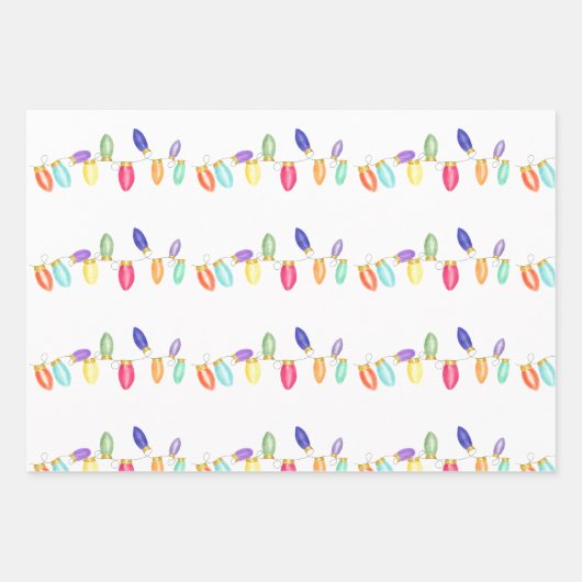 Kleurrijke retroflectorlampjes voor het verpakken  inpakpapier vel (Voorkant)