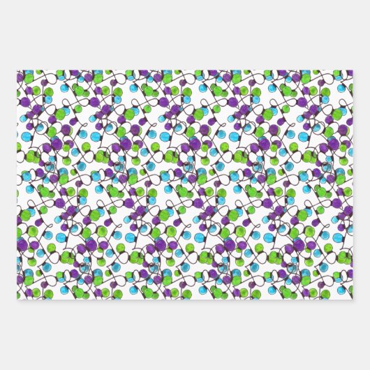 Kleurrijke retroflectorlampjes voor het verpakken  inpakpapier vel (Voorkant 2)