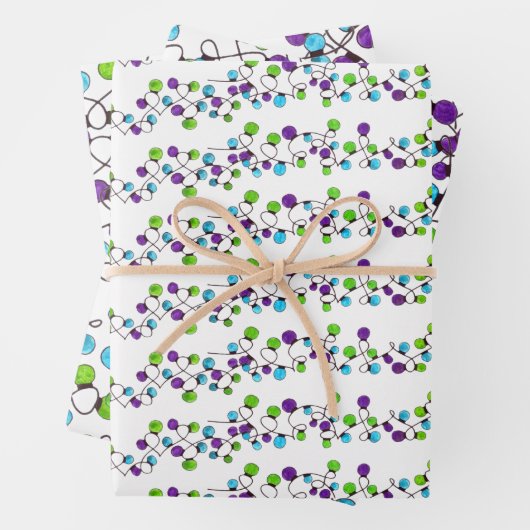 Kleurrijke retroflectorlampjes voor het verpakken  inpakpapier vel (In situ)