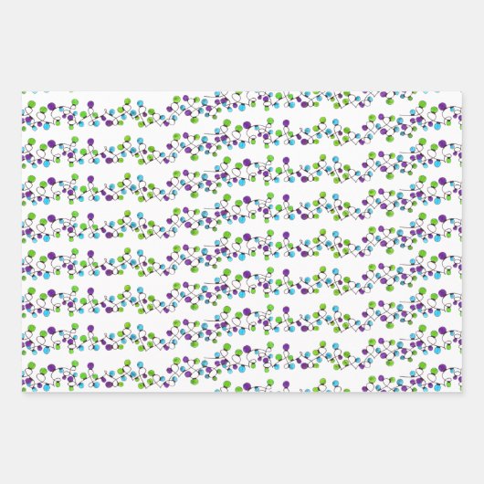 Kleurrijke retroflectorlampjes voor het verpakken  inpakpapier vel (Voorkant)