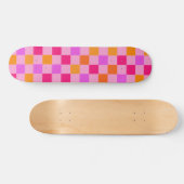 Kleurrijke retroresthetisch gecheckte patroonmagen persoonlijk skateboard (Horizontaal)