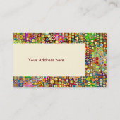 Kleurrijke Retrospots + jouw tekst & ideeën Visitekaartje (Achterkant)