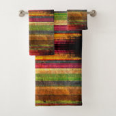 Kleurrijke Retrostreep Bad Handdoek (Insitu)