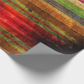 Kleurrijke Retrostreep Cadeaupapier (Hoek)