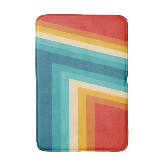 Kleurrijke Retrostrip - 70, 80-inch design Badmat (Voorkant Verticaal)