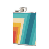 Kleurrijke Retrostrip - 70, 80-inch design Heupfles (Links)