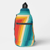 Kleurrijke Retrostrip - 70, 80-inch design Sling Bag (Voorkant)