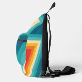 Kleurrijke Retrostrip - 70, 80-inch design Sling Bag (Rechts)
