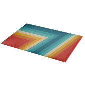 Kleurrijke Retrostrip - 70, 80-inch design Snijplank (Hoek)