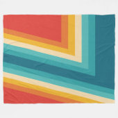 Kleurrijke Retrostrips - 70, 80 Fleece Deken (Voorkant (Horizontaal))