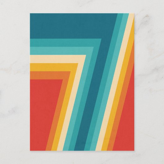 Kleurrijke Retrostrips -    70, 80-inch design Briefkaart (Voorkant)