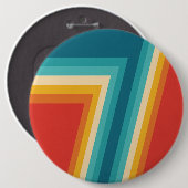 Kleurrijke Retrostrips - 70, 80-inch design Ronde Button 6,0 Cm (Voorkant /achterkant)