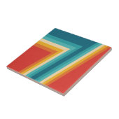 Kleurrijke Retrostrips - 70, 80-inch design Tegeltje (Zijkant)