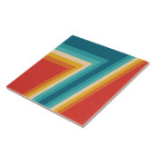 Kleurrijke Retrostrips -    70, 80-inch design Tegeltje (Zijkant)